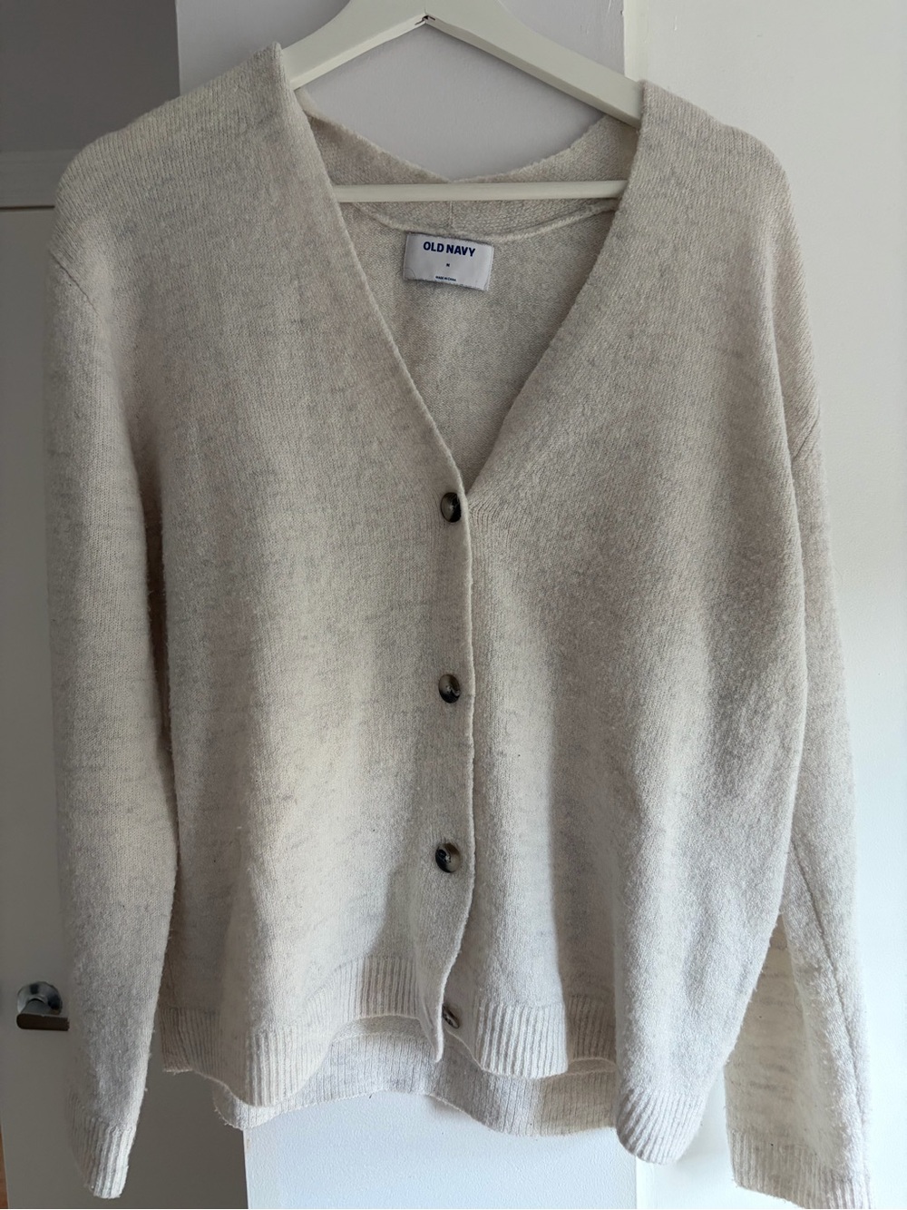White cardigan